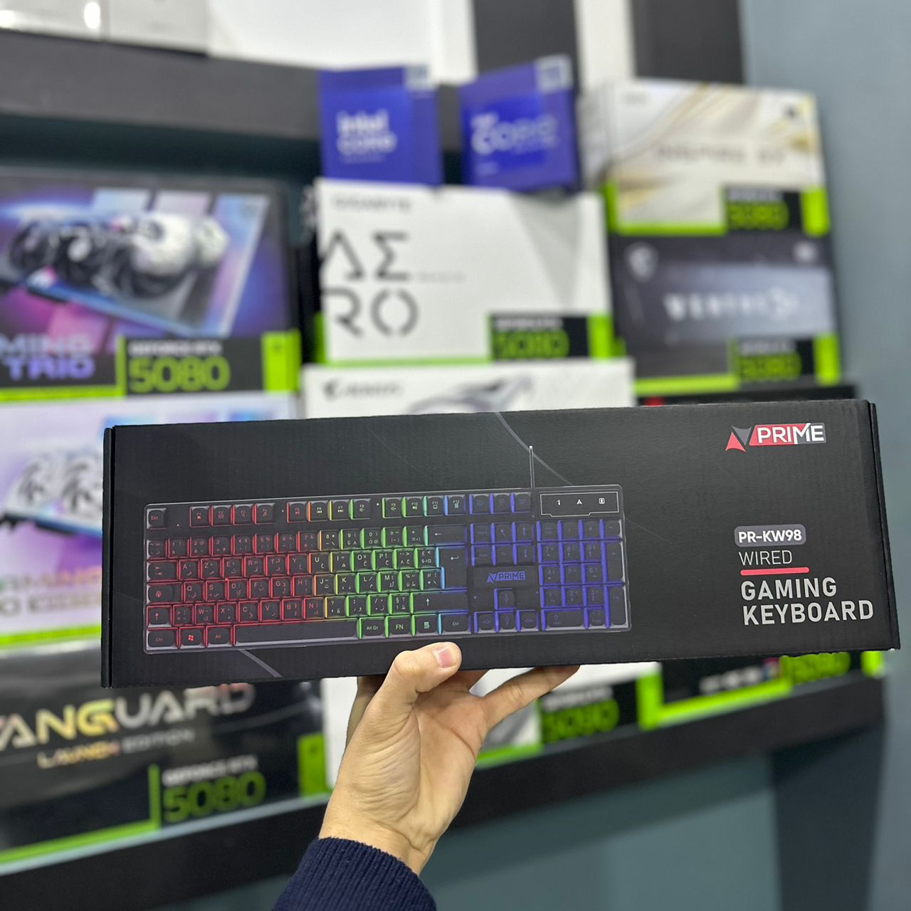 CLAVIER GAMING SEMI MECANIQUE PRIME PR-KW98 BLACK RGB